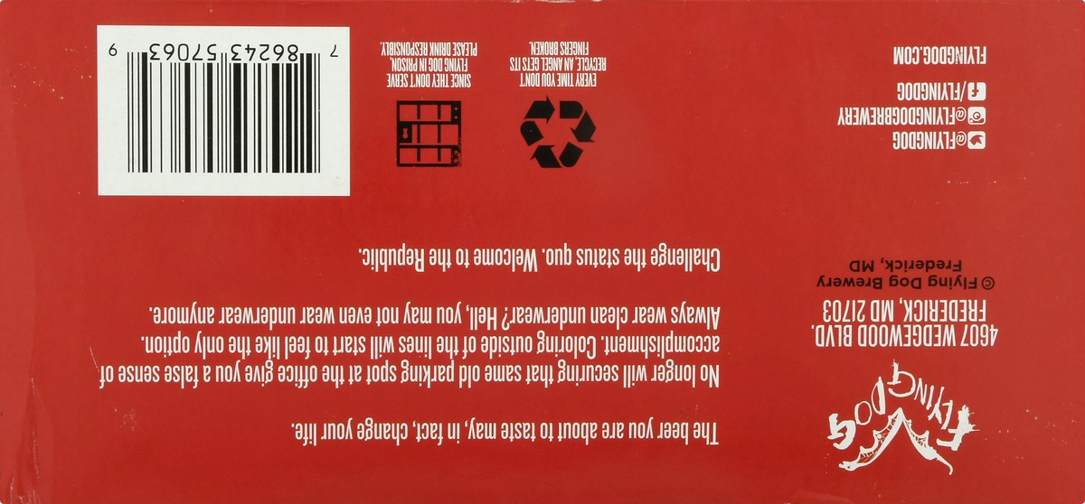 slide 7 of 8, Flying Dog Beer Snakedog, West Coast IPA, Craft Beer, 7.1% ABV, 12 ct