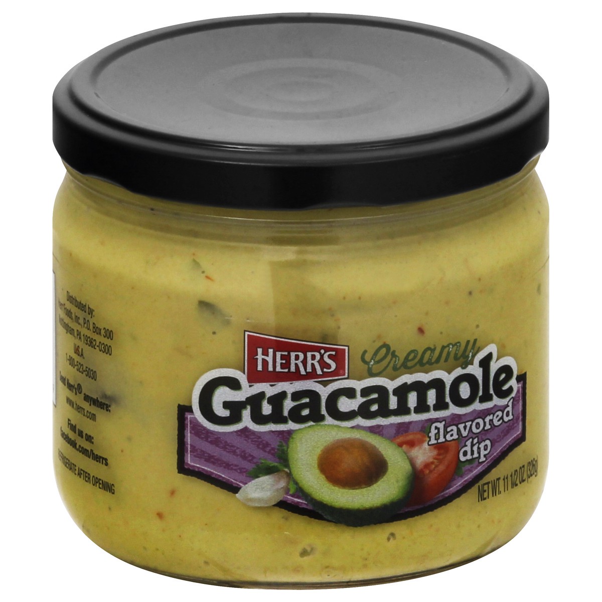 slide 2 of 9, Herr's Creamy Guacamole Flavored Dip 11.5 oz, 11.5 oz