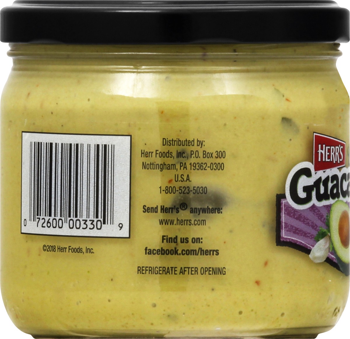 slide 7 of 9, Herr's Creamy Guacamole Flavored Dip 11.5 oz, 11.5 oz