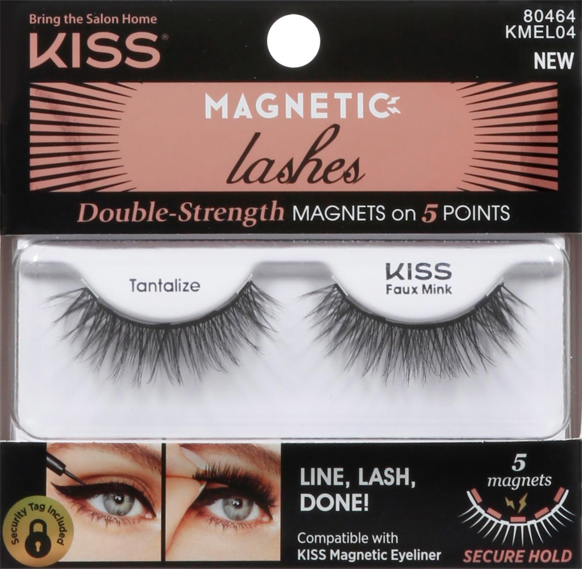 slide 6 of 9, KISS Magnetic Eyelashes, False Lashes - 04 Faux Mink, 1 ct