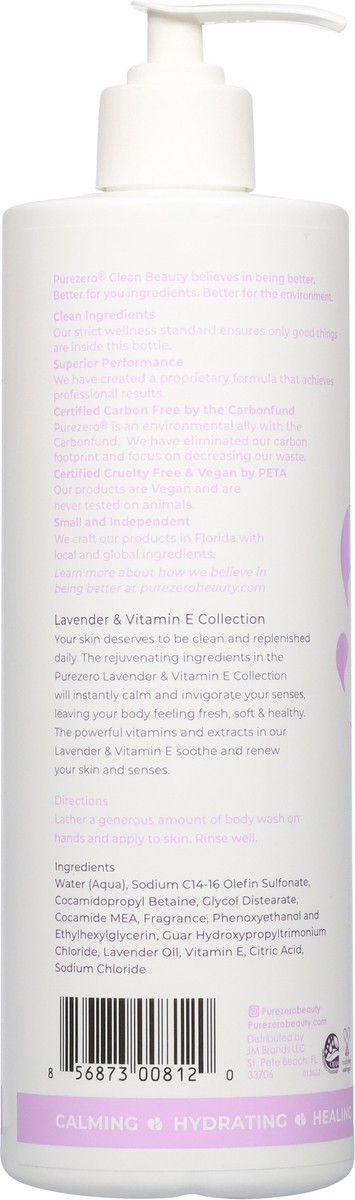 slide 9 of 13, Purezero Cleansing Lavender & Vitamin E Body Wash 20 fl oz, 20 fl oz