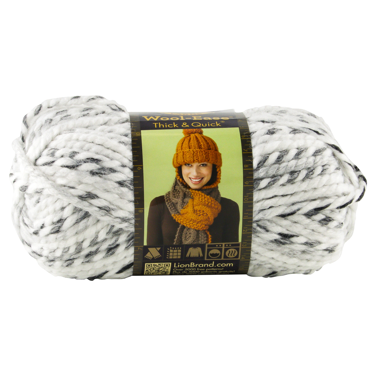 slide 1 of 4, Lion Brand Yarn Wool Ease Thick & Quick Marble, 5 oz