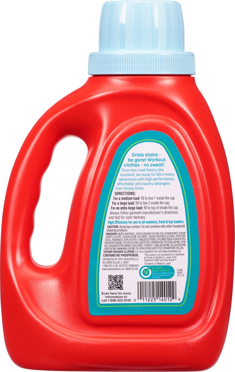 slide 6 of 10, Simply Done 4-In-1 Clean Scent Liquid Laundry Detergent, 50 fl oz