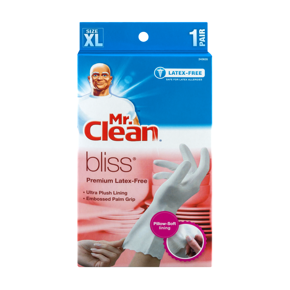 slide 1 of 1, Mr. Clean Bliss Gloves XL, XL