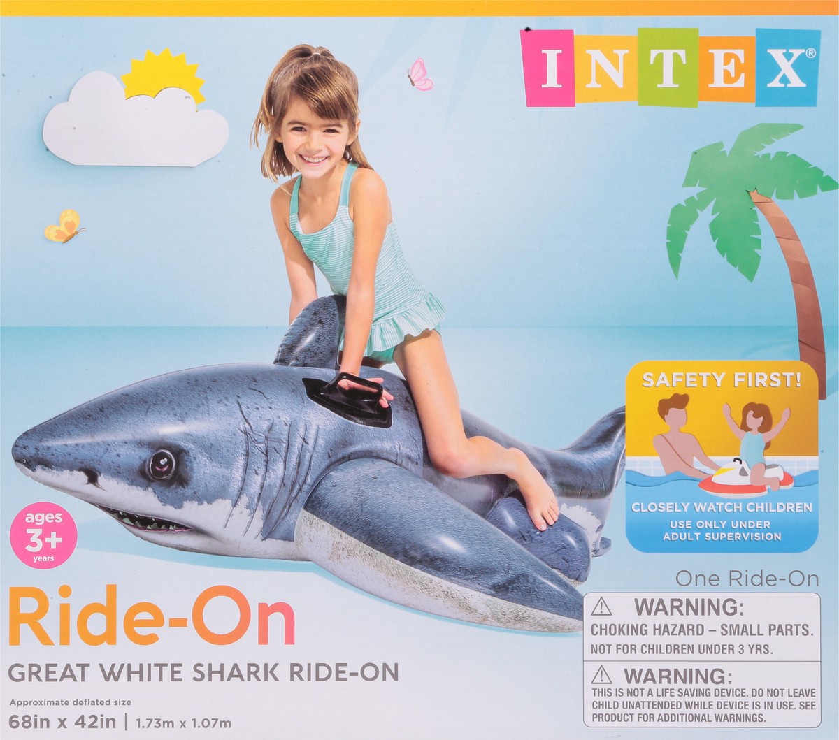 slide 8 of 9, Intex Great White Shark Ride-On 1 ea, 1 ct