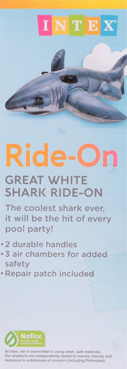 slide 7 of 9, Intex Great White Shark Ride-On 1 ea, 1 ct