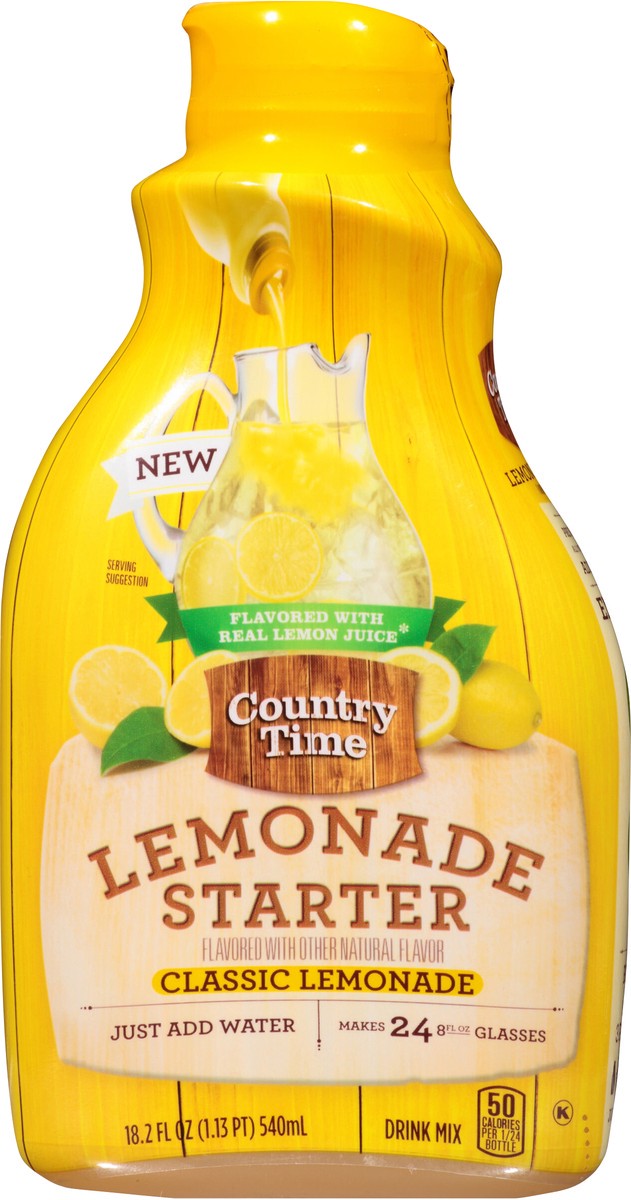 slide 3 of 13, COUNTRY TIME Lemonade Starter Classic Lemonade Beverage-Liquid Concentrate 18.2 fl oz. Bottle, 18.20 fl oz