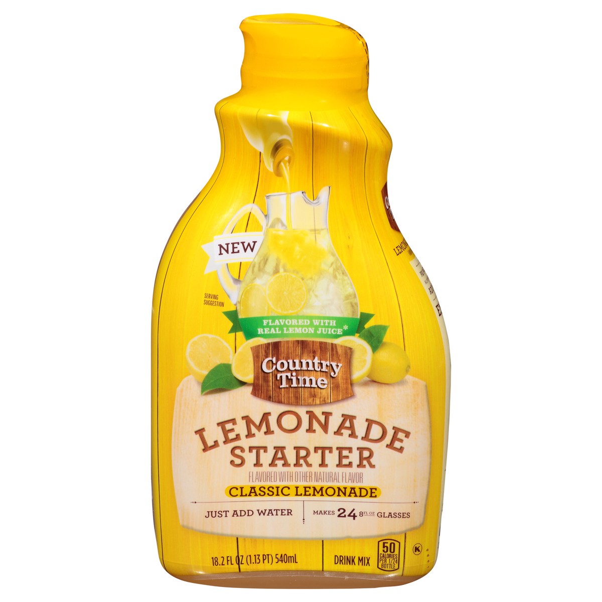 slide 1 of 13, COUNTRY TIME Lemonade Starter Classic Lemonade Beverage-Liquid Concentrate 18.2 fl oz. Bottle, 18.20 fl oz