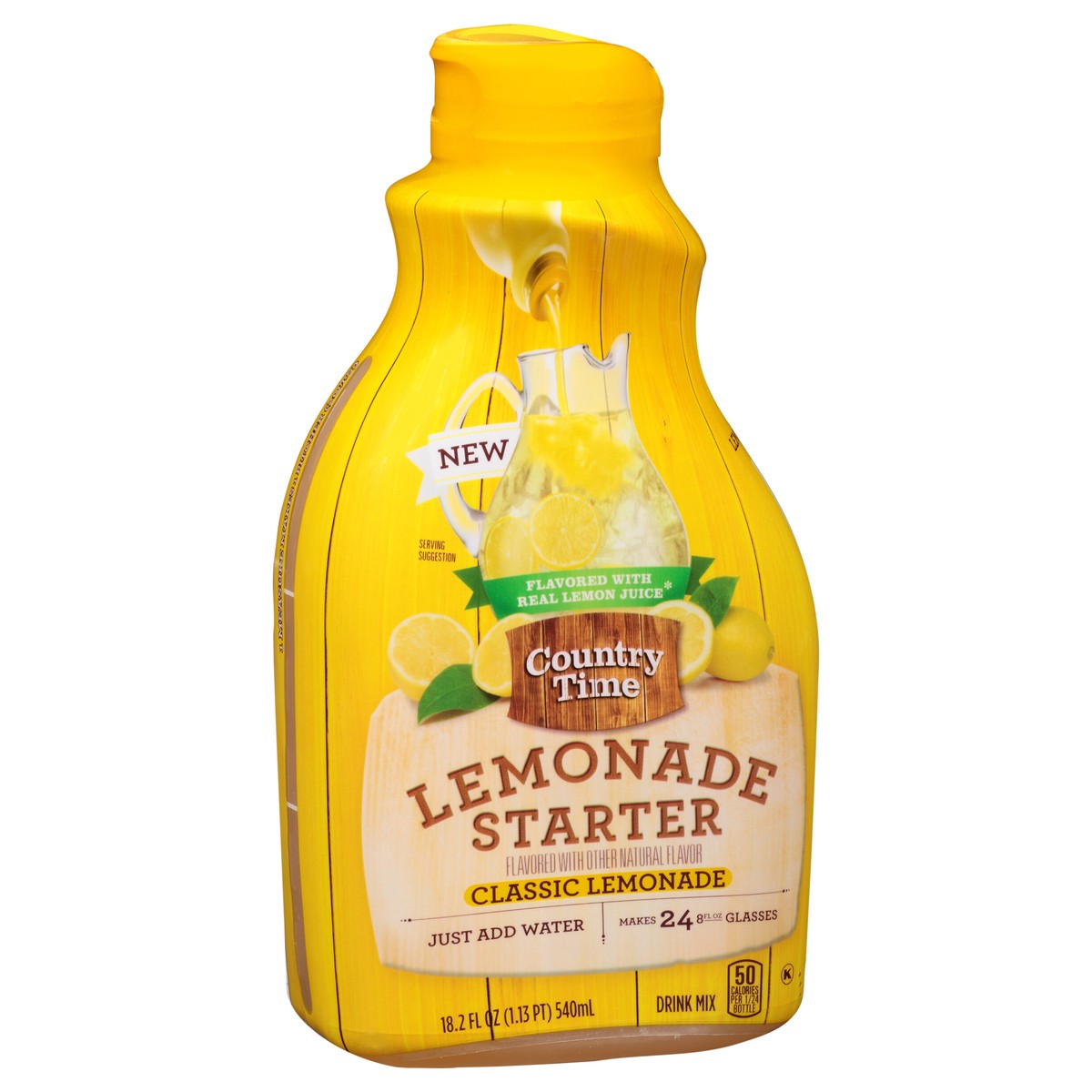 slide 10 of 13, COUNTRY TIME Lemonade Starter Classic Lemonade Beverage-Liquid Concentrate 18.2 fl oz. Bottle, 18.20 fl oz