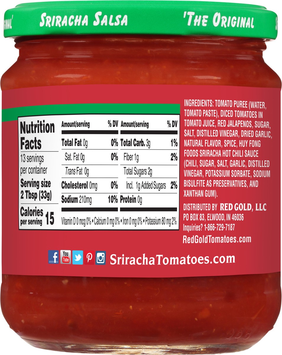 slide 6 of 7, Red Gold Huy Fong Salsa Sriracha Hot, 15.5 fl oz