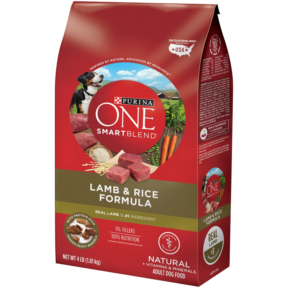 Purina ONE Smart Blend Lamb & Rice Formula Premium Dog Food 4 lb Shipt