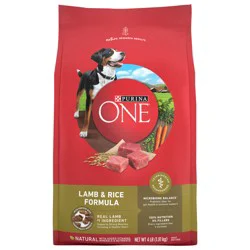 Purina ONE Natural Dry Dog Food, SmartBlend Lamb & Rice Formula - 4 lb. Bag