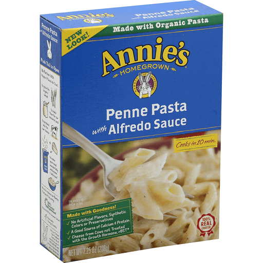 slide 1 of 1, Annie's Penne Pasta With Alfredo Sauce Pasta Meals, 7.25 oz