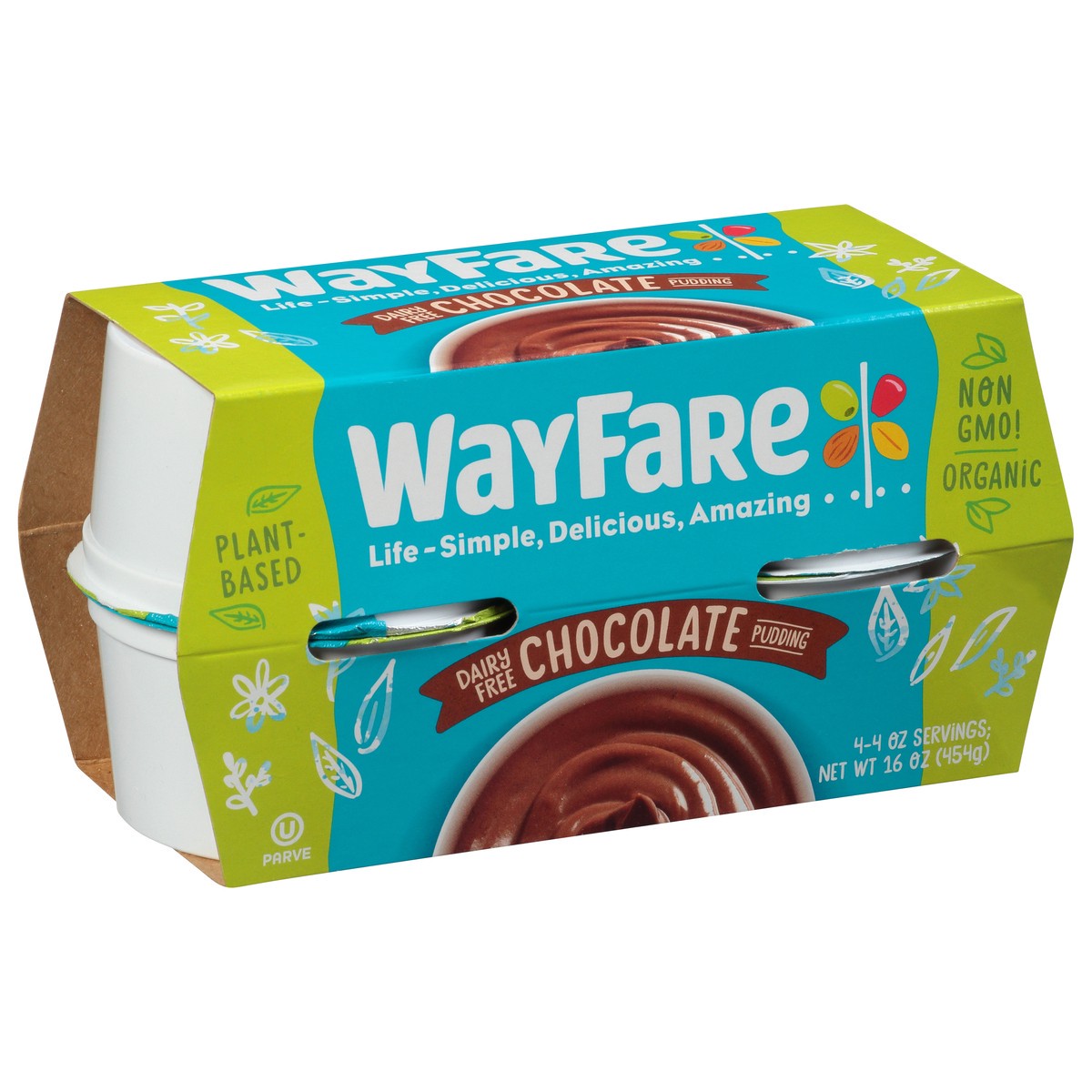 slide 2 of 13, WayFare Dairy Free Chocolate Pudding 4 ea, 4 ct