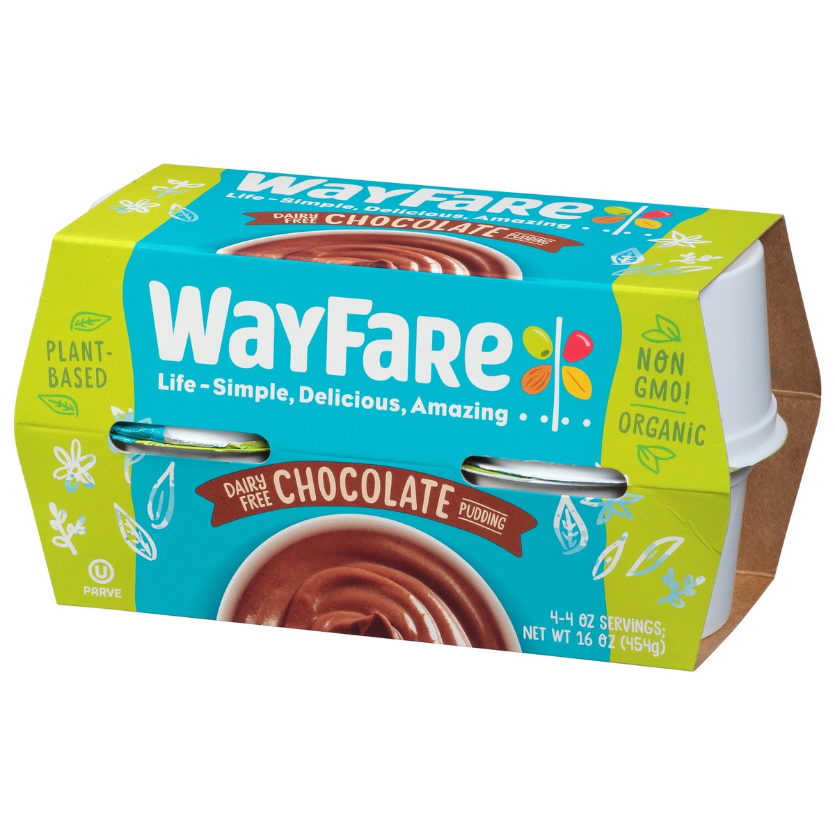 slide 13 of 13, WayFare Dairy Free Chocolate Pudding 4 ea, 4 ct