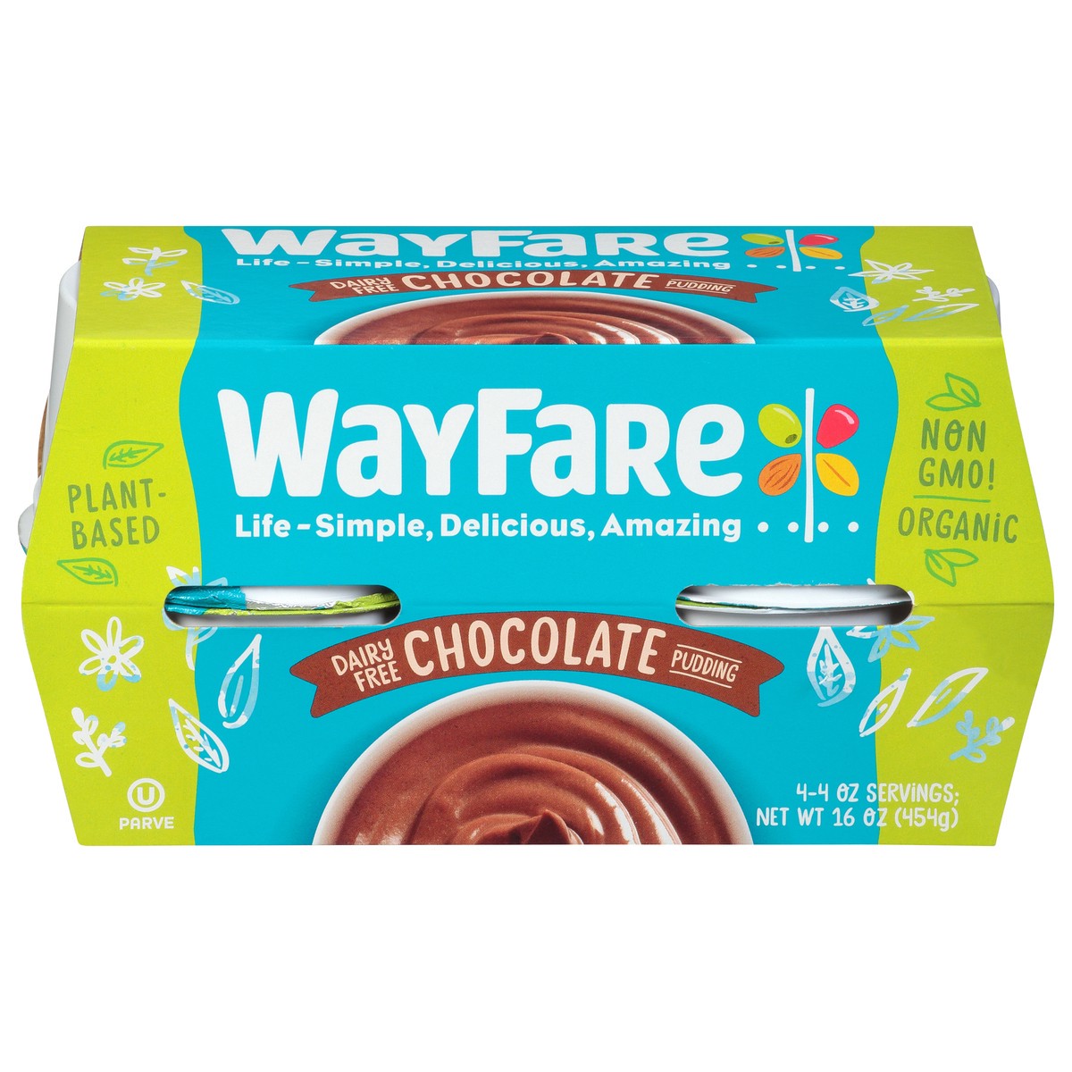 slide 1 of 13, WayFare Dairy Free Chocolate Pudding 4 ea, 4 ct