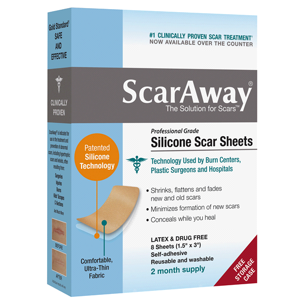 slide 1 of 1, ScarAway Scar Sheets 8 ea, 8 ct