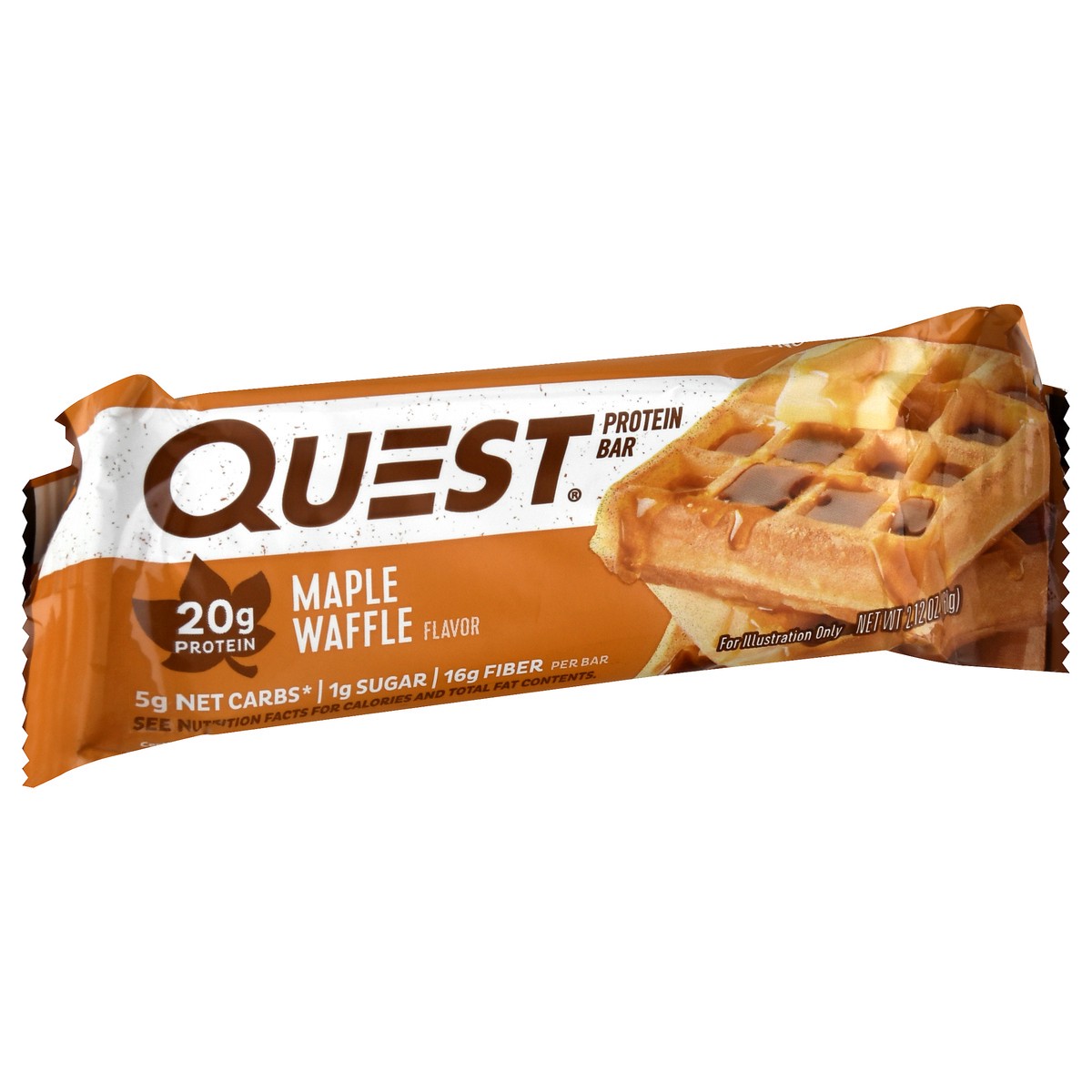 slide 2 of 9, Quest Maple Waffle Flavor Protein Bar 2.12 oz, 4 ct
