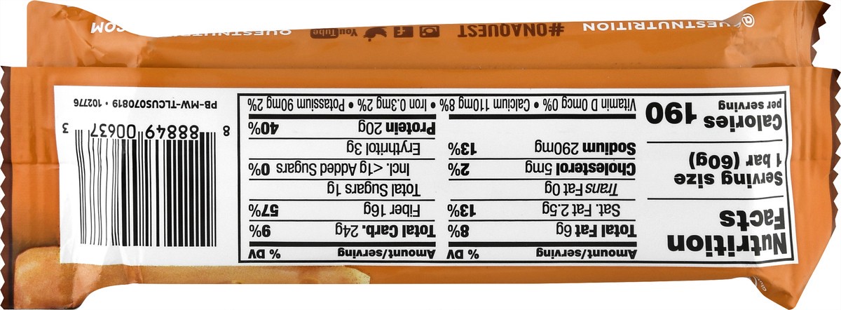 slide 5 of 9, Quest Maple Waffle Flavor Protein Bar 2.12 oz, 4 ct