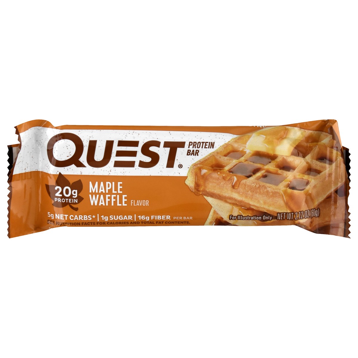 slide 1 of 9, Quest Maple Waffle Flavor Protein Bar 2.12 oz, 4 ct