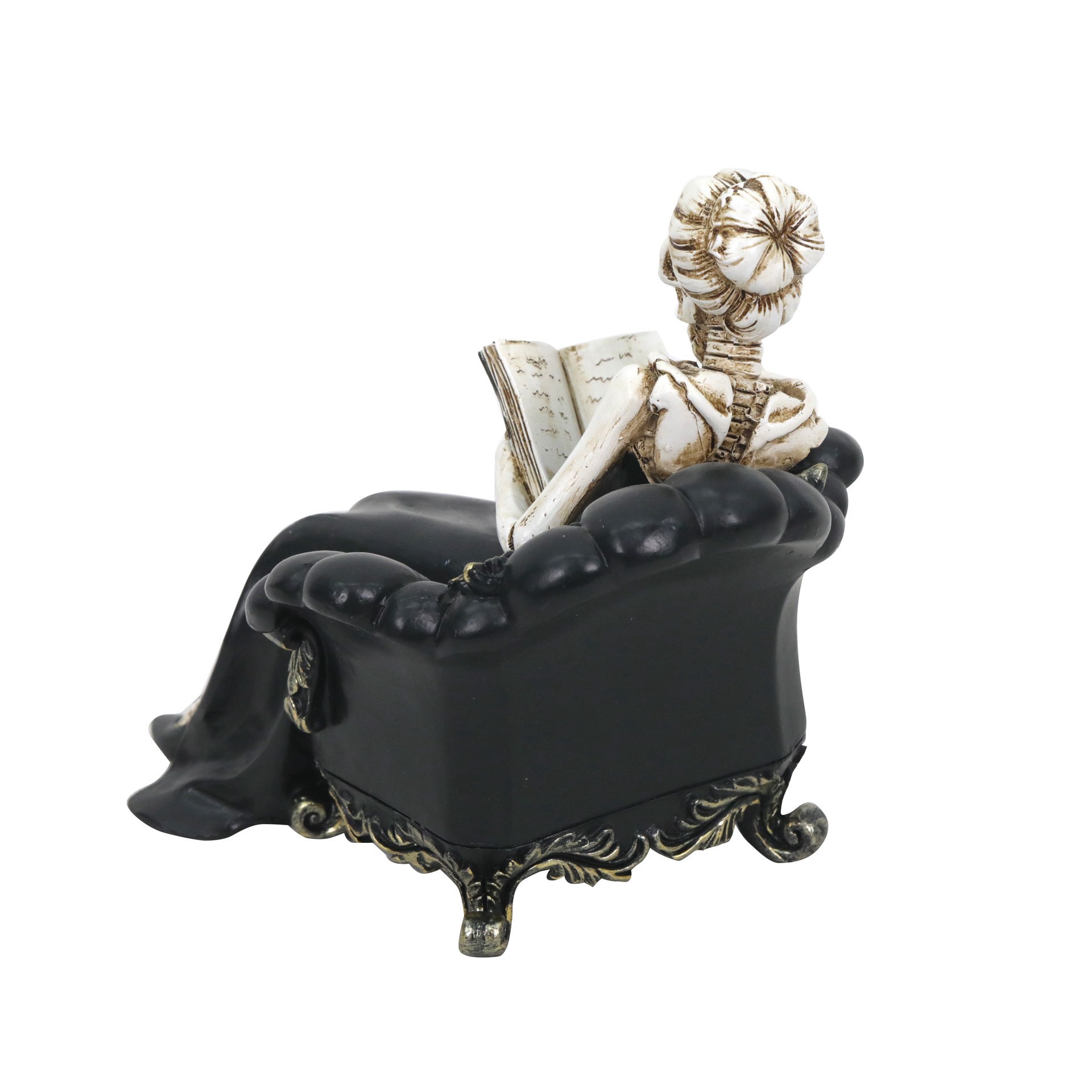 slide 2 of 2, 6.25" Reading Skeleton Woman Tabletop Decor By Ashland, 6.25 in