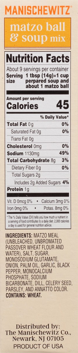 slide 7 of 9, Manischewitz Matzo Ball & Soup Mix 4.5 oz, 4.5 oz