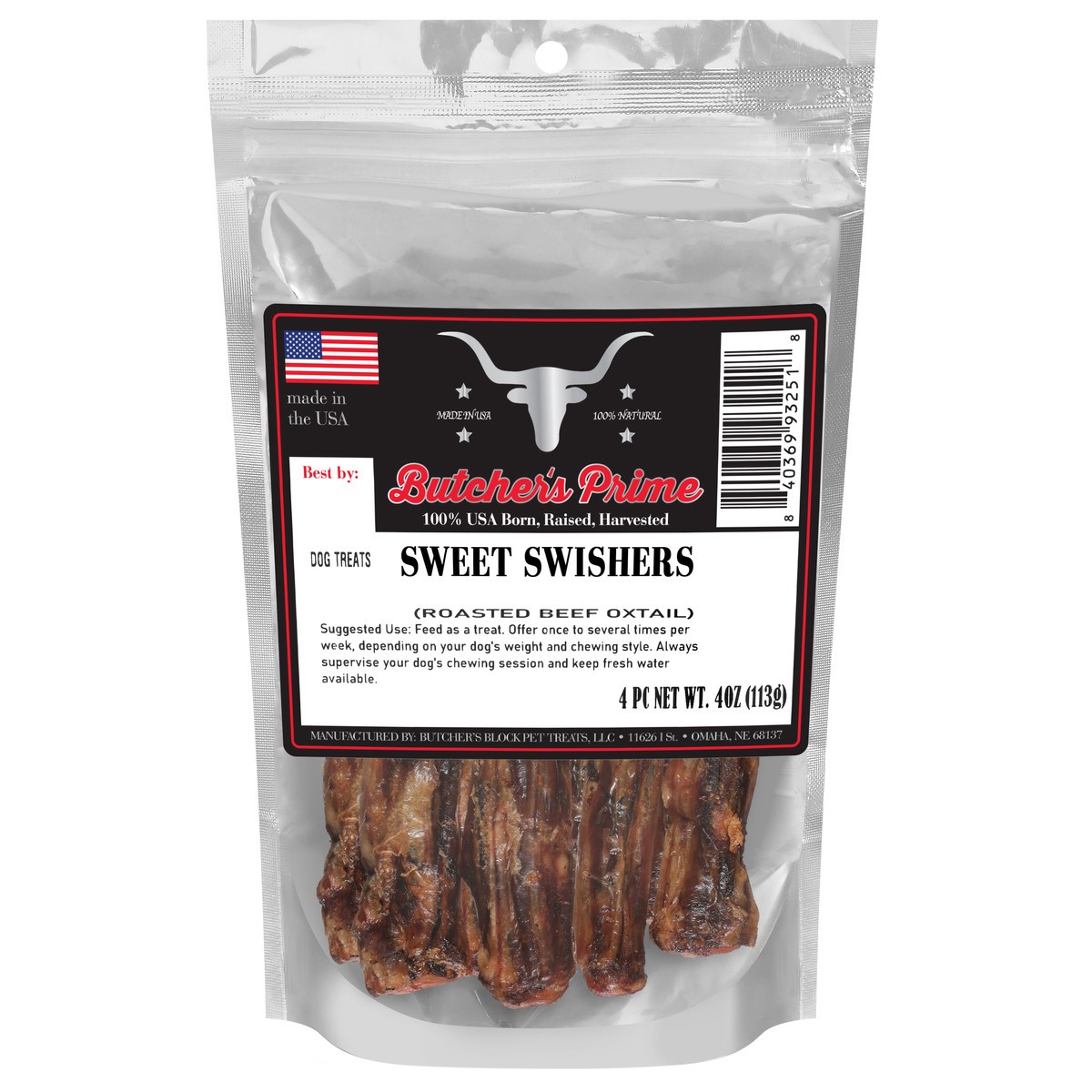 slide 3 of 4, Butcher's Block Sweet Swisher Dog Treats 4 Count, 4 ct