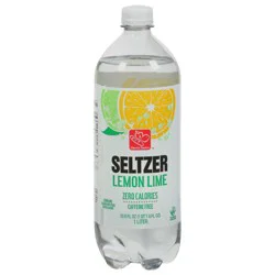 Harris Teeter Lemon Lime Seltzer - 33.8 oz