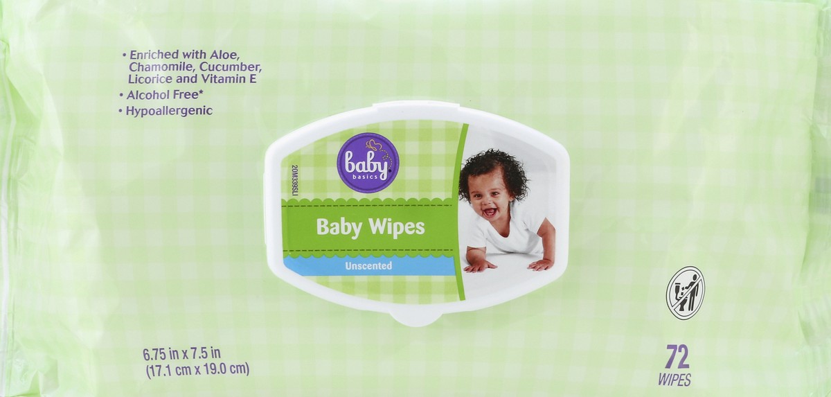 slide 1 of 7, Baby Basics Baby Wipes 72 ea, 72 ct