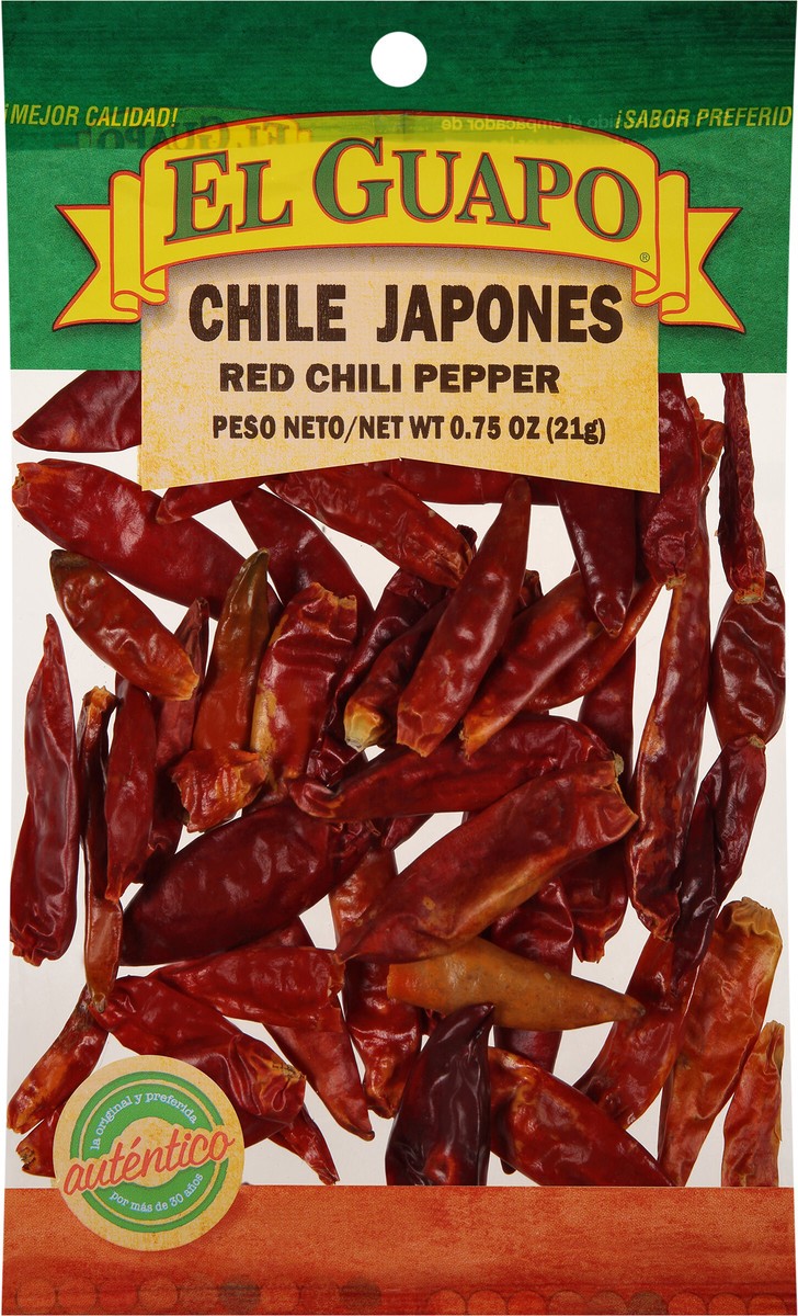 slide 5 of 7, El Guapo Whole Japanese Chili Peppers (Chile Japones Entero), 0.75 oz, 0.75 oz