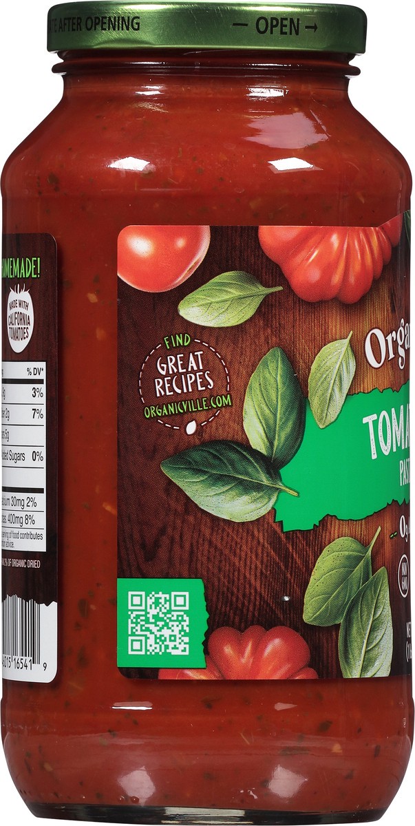 slide 5 of 7, Organicville Org Tomato Basil Pasta Sauce, 24 oz