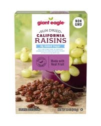 Giant Eagle Sun Dried California Raisins