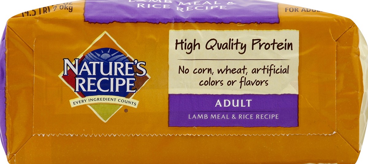 slide 4 of 6, Nature's Recipe Adult Lamb Meal & Rice Recipe Dry Dog Food, 4.5-Pound, 4.5 lb