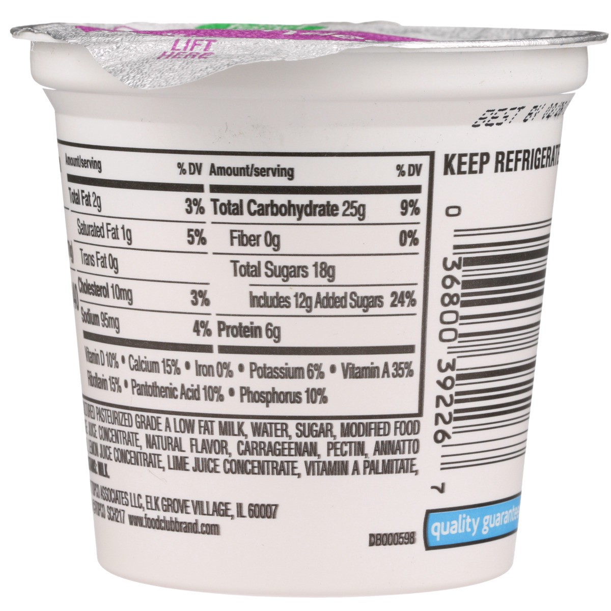 slide 9 of 9, Food Club Orange Cream Blended Lowfat Yogurt, 6 oz