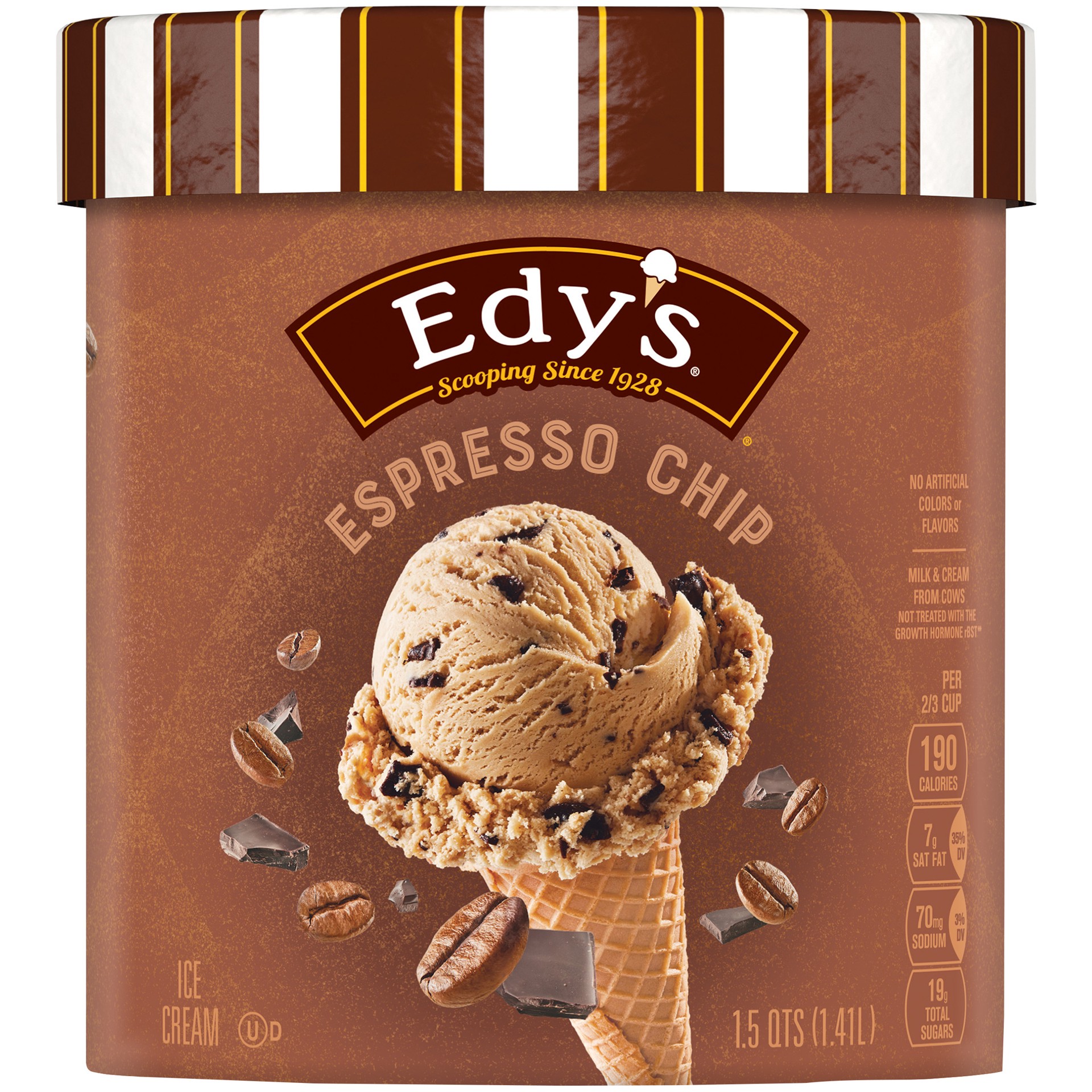 slide 1 of 6, Edy'S/Dreyer'S Grand Espresso Chip Ice Cream, 1.5Qt, 48 fl oz