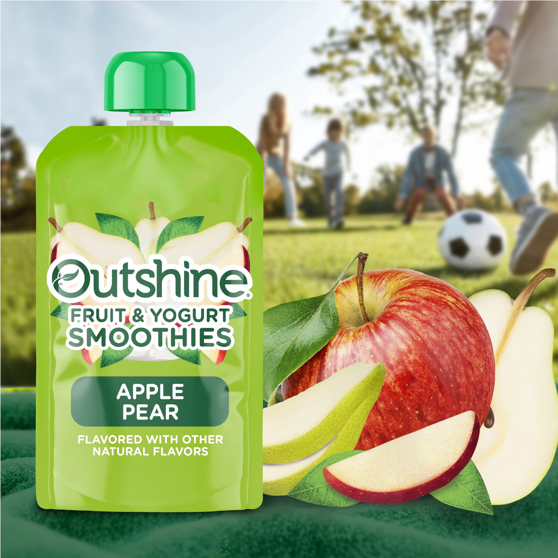 slide 6 of 7, Outshine Fruit & Yogurt Smoothie Apple Pear Natural Flavored, 4-Pack of 3.5oz Fruit & Yogurt Pouches, 14 oz
