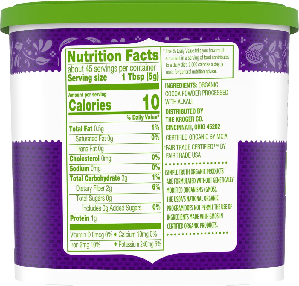 slide 2 of 3, Simple Truth Organic Dutched Cocoa Powder- 8 oz, 8 oz