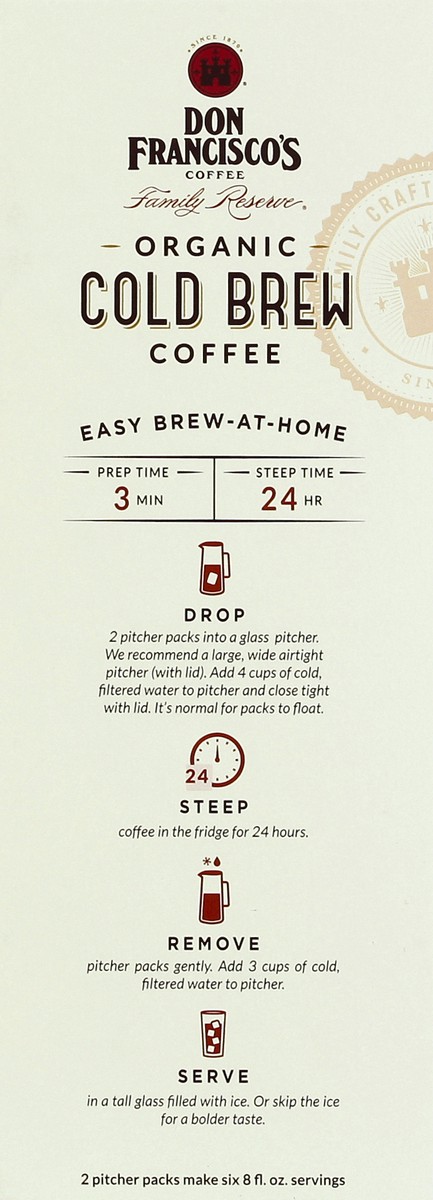 slide 3 of 6, Don Francisco's Family Reserve Cold Brew Organic Coffee 9 oz, 9 oz