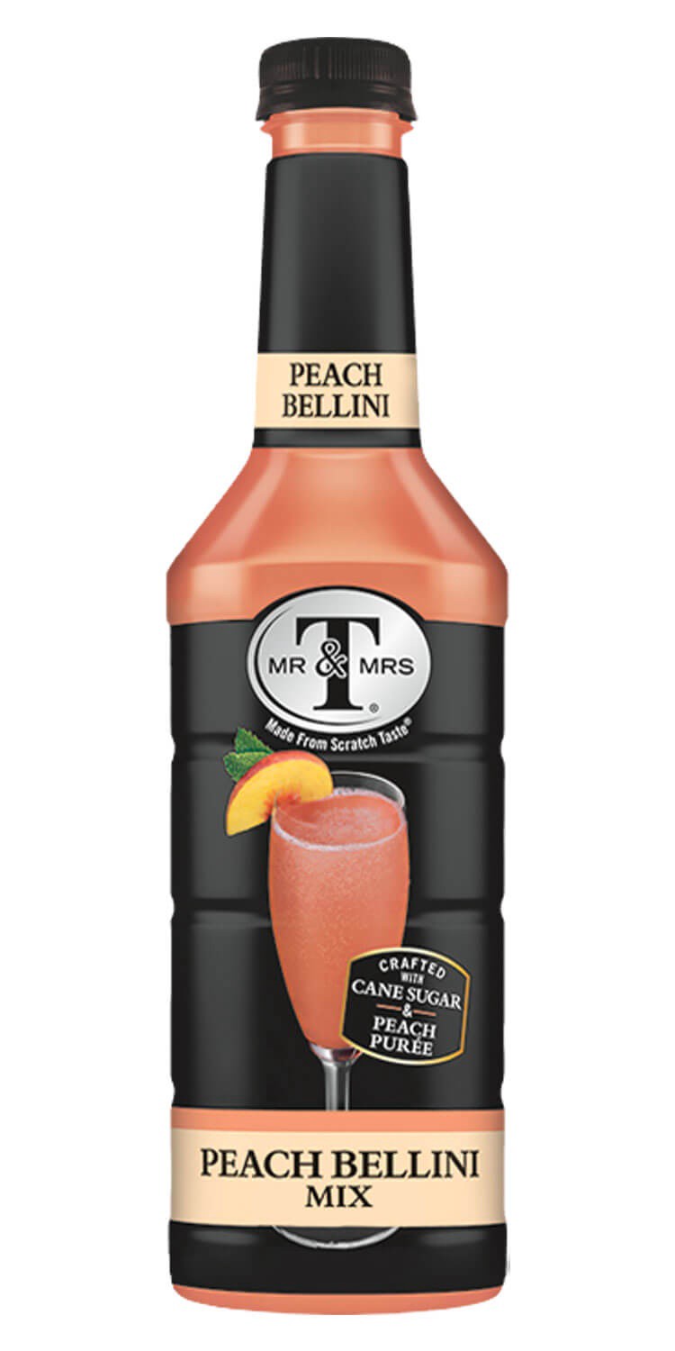 slide 1 of 1, Mr & Mrs T Peach Bellini Mix, 1 L bottle, 1 liter
