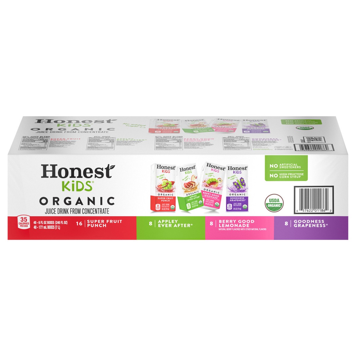 slide 1 of 5, Honest Kids Variety Pack Cartons, 6 fl oz, 40 Pack, 40 ct