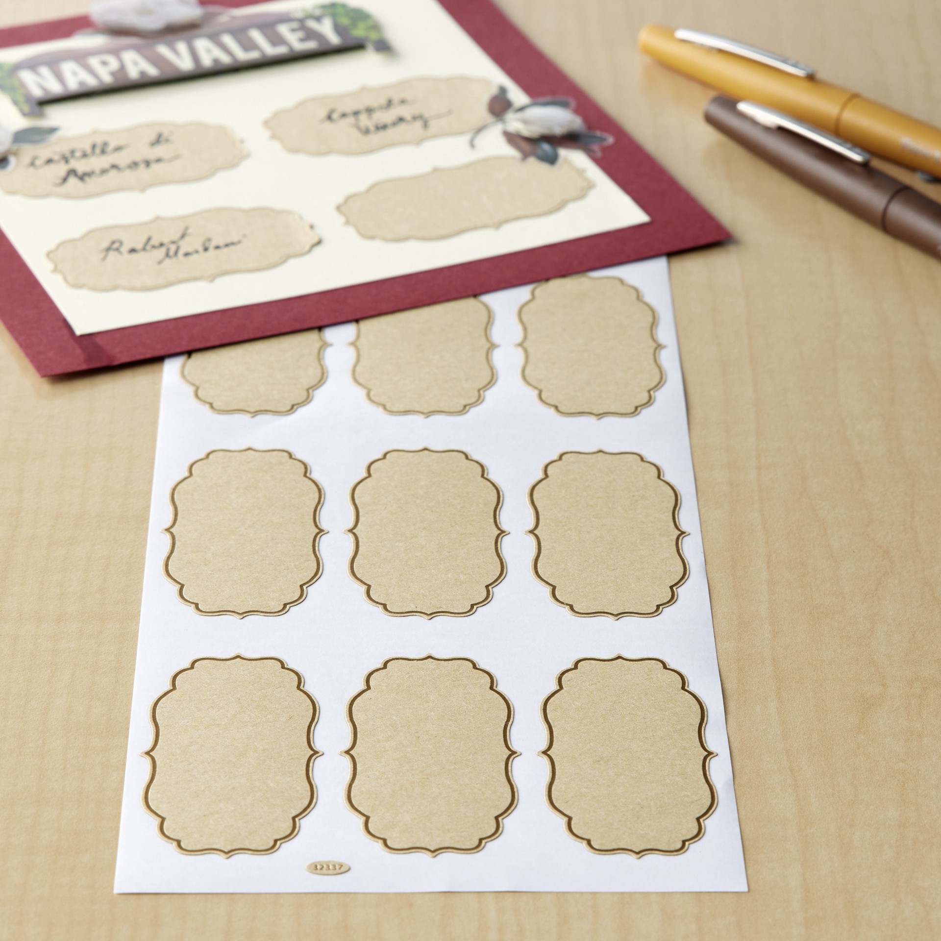 slide 2 of 4, Scalloped Kraft Tags By Recollections, 4 in x 9.75 in