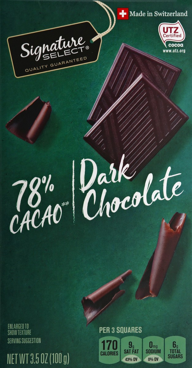 slide 13 of 13, Signature Select 78% Cacao Dark Chocolate 3.5 oz, 3.5 oz