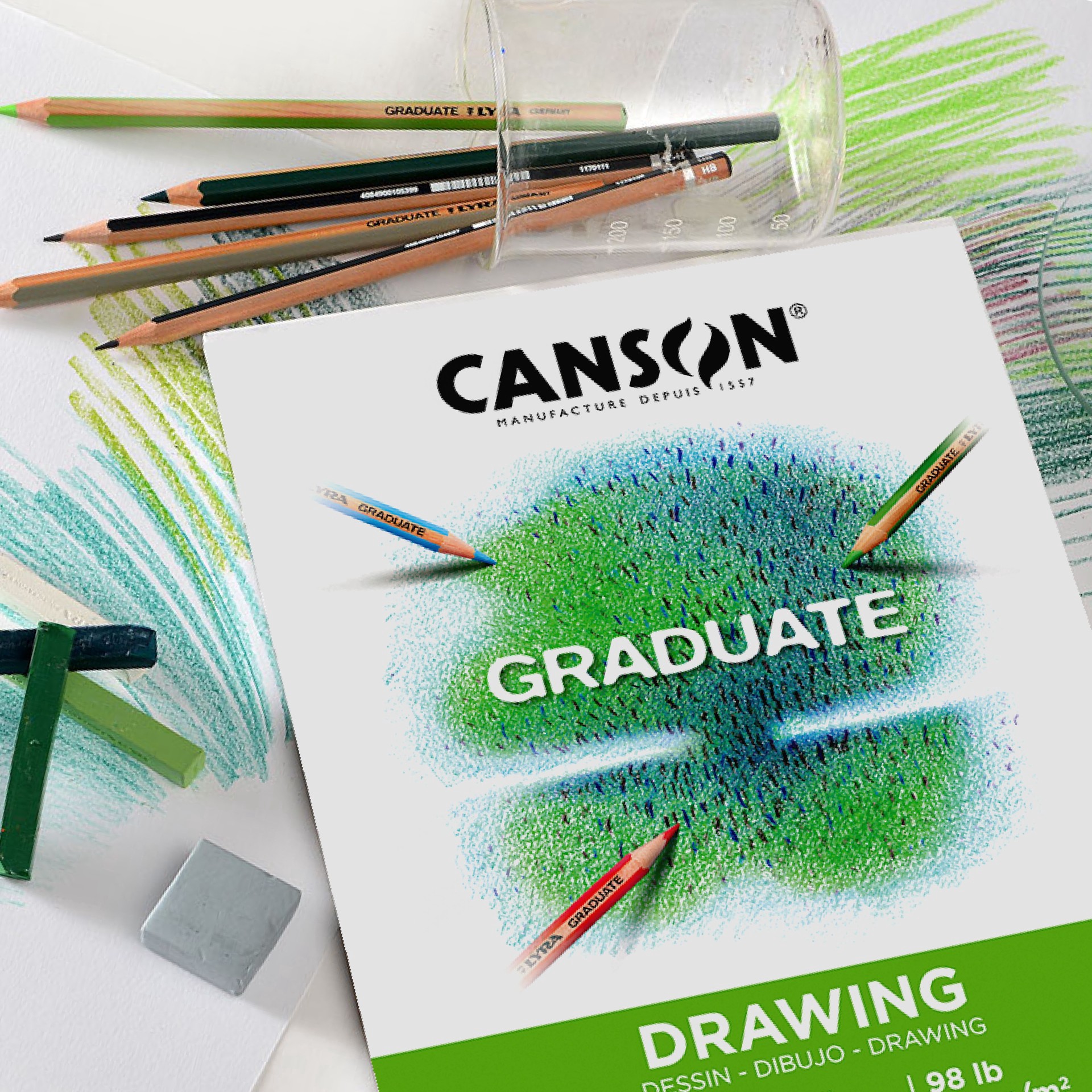 slide 3 of 7, Canson Graduate Drawing Pad, 5.5 in x 8.5 in