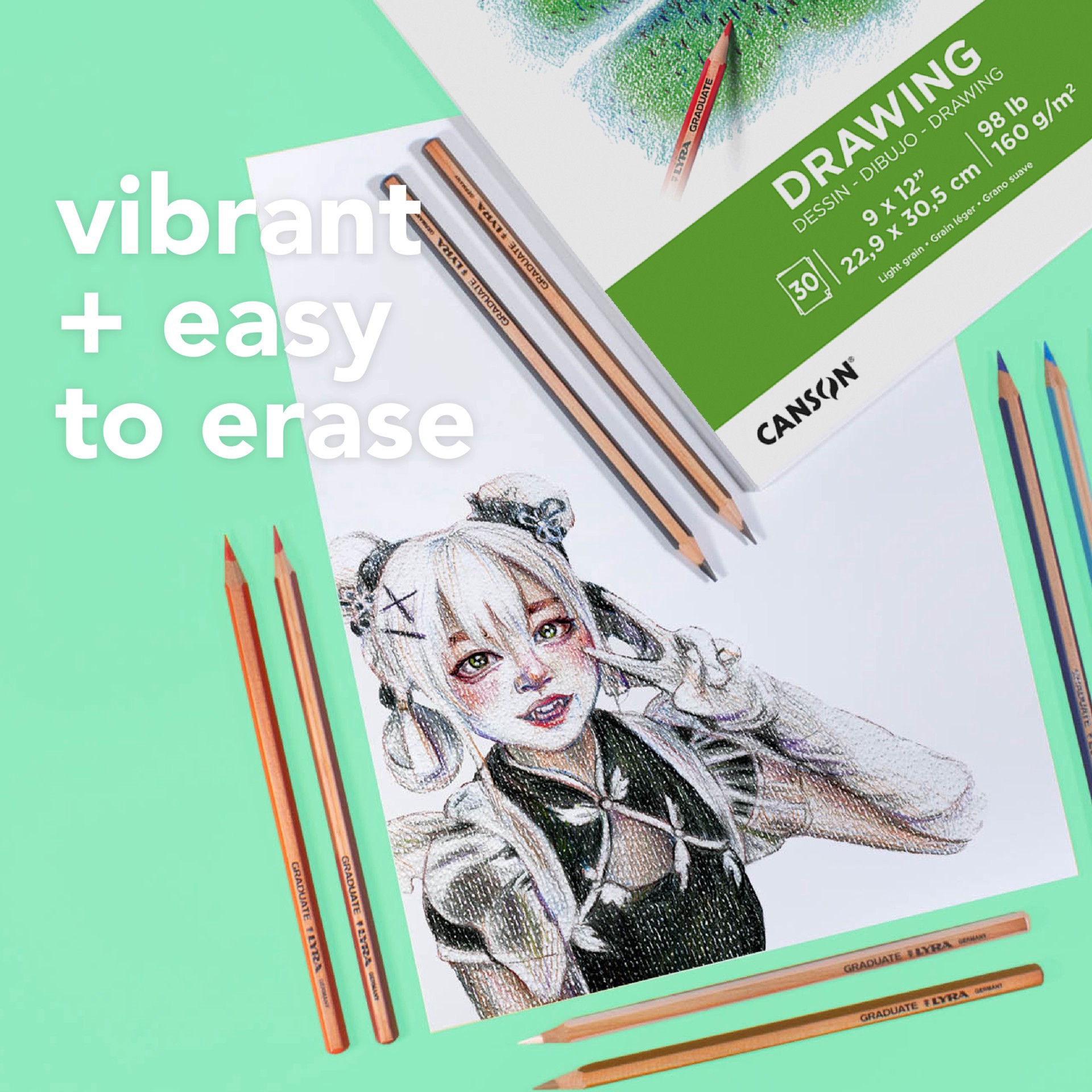 slide 5 of 7, Canson Graduate Drawing Pad, 5.5 in x 8.5 in