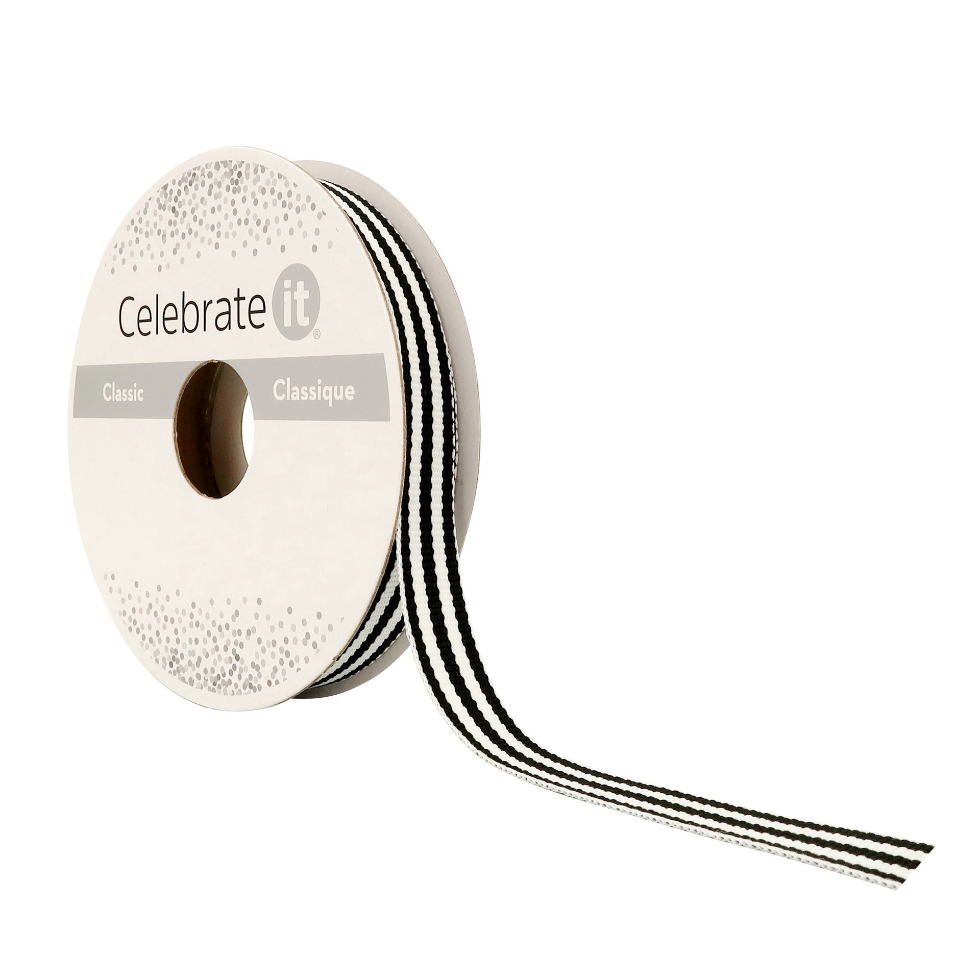 slide 4 of 4, 3/8" X 7yd. Grosgrain Stripe Ribbon By Celebrate It, 3/8 in x 7 yd