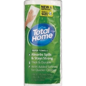 slide 1 of 1, Total Home By CVS Flex-A-Size 2-Ply Paper Towel, 1 ct