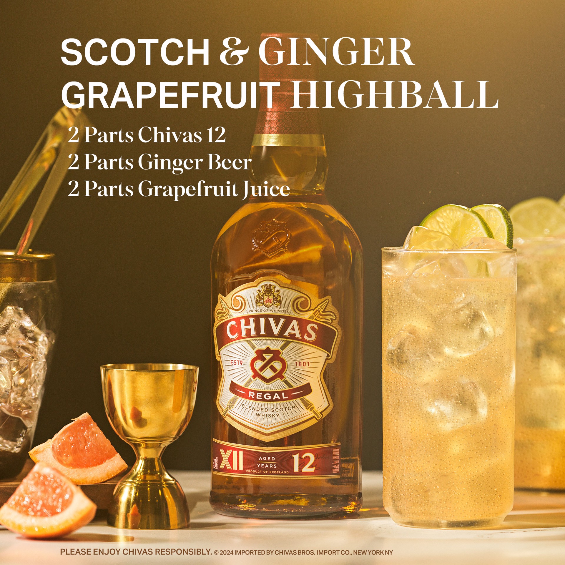 slide 9 of 9, Chivas Regal 12Yr Gold Hour Starter Set - 750 ml, 1 ct