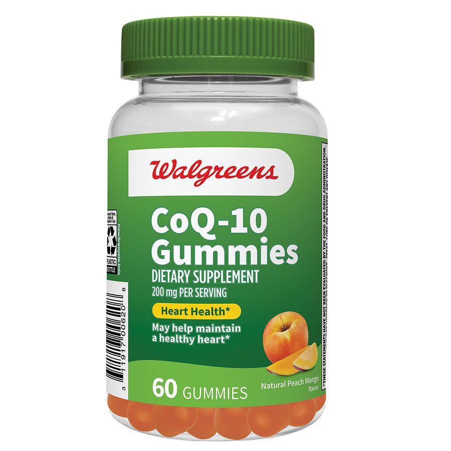 slide 1 of 5, Walgreens CoQ-10 200mg Gummies Peach Mango, 60 ct