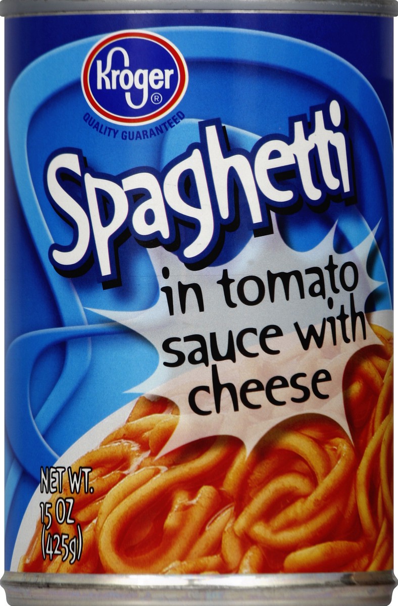 slide 5 of 6, Kroger Spaghetti With Tomato & Cheese Sauce, 15 oz