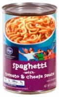 slide 1 of 1, Kroger Spaghetti With Tomato & Cheese Sauce, 15 oz